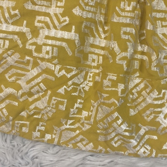 Anthropologie Yellow Asymmetrical Sleeveless Blouse - Picture 8 of 10